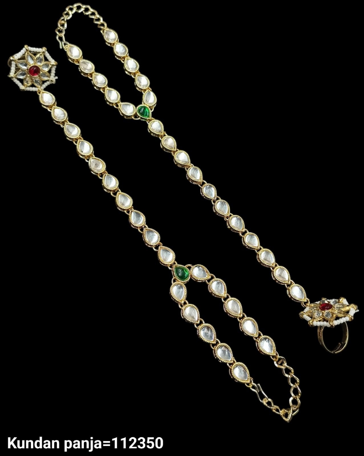 Traditional Gold Plated Kundan Hathpanja